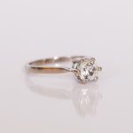 Verlobungsring 14 kt Weissgold mit Diamant