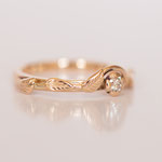 Verlobungsring 14 kt Gelbgold mit Diamant