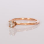 Verlobungsring 14 kt Rotgold mit Diamant 