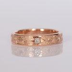 Eheringe 14 kt Rotgold graviert