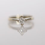 Verlobungsring 14 kt Weissgold mit Diamant 