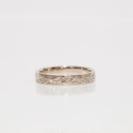 Eheringe 14 kt Weissgold graviert