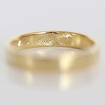 Eheringe 14 kt Gelbgold mit handgravierten Fingerabdruck 