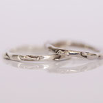 Eheringe 14 kt Weissgold mit Relief