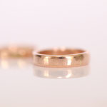 Eheringe 14 kt Rotgold gehämmert 