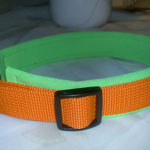 Gurtband orange, Polster hellgrünes Neopren