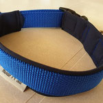 Gurtband blau 2,5cm, Polster Softshell dunkelblau