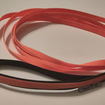 3 Meter Leine für kleine Hunde, 1 cm Gurtband mit kleinem Messing Karabiner, Handschlaufe gepolstert mit Softshell