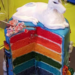 Einhorn, Regenbogentorte