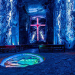 Im großen Hauptschiff der Salzkathedrale Zipaquira