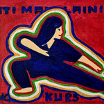 ANTI MANSPLAINING KURS - SecondArtPostcard - Gouache/mixed media - Postkartenformat - CHF 50.00