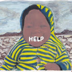 HELP - SecondArtPostcard - Gouache/mixed media - Postkartenformat - CHF 50.00