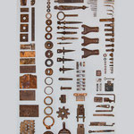 Ordnung Sammlung Schrott  130 x 200 cm