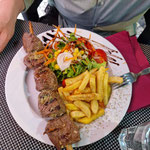 Funchal, Fleisch auf Lorbeerspieß