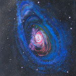 SPIRALGALAXIE  -  80x80 cm, pigments and Acryl on canvas