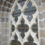 Cathédrale de MOULINS (03) Monument Historique - Restauration complète de la baie du portail Nord, bavettes en plomb et grilles de protection laiton