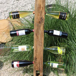 rustikalter Weinständer aus historischem alten Eichenbalken (Nr. 3) für 8 Flaschen - UNIKAT - ÁUSVERKAUFT ! Andere Modelle verfügbar !