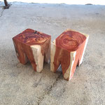No. 017, couple of cubes, carob-solid-wood, dim: ca. 20 x 15 x 20cm, Price/couple 120,- €
