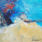 Strand, Acryl und Mischtechnik auf Leinwand, 50 x 40 cm