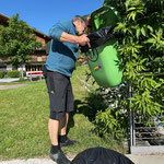 Mülldienst im Zentrum