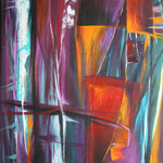 230 Mistique, Acryl auf Leinwand,  Karin Lesser-Köck, 40 x 40 cm