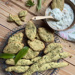Bärlauch-Cracker. Knusperei mit Bärlauch