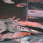  284 Stilblüten, Acryl auf Leinwand,  Karin Lesser-Köck, 100 x 80 cm