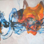 114 Jump off, Acryl auf Leinwand, Wolf Pannitschka, 80 x 60 cm