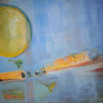200 Kreuzung, Acryl auf Leinwand, Brigitte Reich, 80 x 100 cm