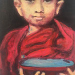 Monk 5, Acrylic on canvas, 24 x 30 cm, 2020, available at Deer Daddy - 590 euro