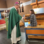 Dank an die Organistin Diana Kloberdanz