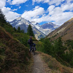 Schöne Gegend, guter Weg, super Aussicht aufs Weisshorn