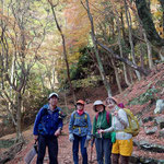 楼門ノ滝周辺の紅葉にて