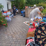 beim Aufbau der Stände