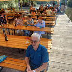 gute Laune auf dem Frankenfloss