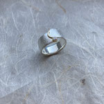 Brillantring Silber mit Goldfassung