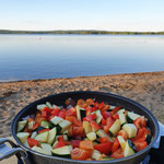 Einmal mehr Abendessen am See