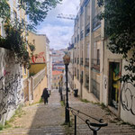 Lissabon, Nebenstraße in Graça