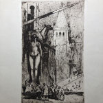 Fantaisie, eau-forte, 24,5x14,5.