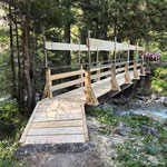 Brücke neu Walkerbach mit Geländererhöhung für Bikerennen