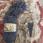 She picks the dark shade of cheerful grey. I the small size needles to go with the wool.
