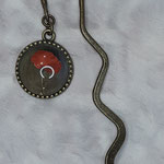 modèle 16 : marque-page pm cabochon coquelicot