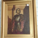 Peinture sur bois "Jeanne D'arc"