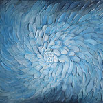 "Meeresrose" Acryl und Strukturpaste auf Leinwand, 65x105 cm, 500 €, Danijela Galic