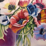 ANEMONES - HUILE 55/46 cm