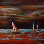 OCRE MARINE - HUILE 60/60 cm