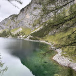 Beim Vorderen Lahngangsee angekommen - nun würden sie entlang des Seeufers nach Süden wandern