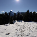 Der spektakulärere Ausblick bot sich allerdings Richtung Süden, weshalb wir uns dazu entschlossen, unsere Sonnenpause nicht am Gipfel sondern bei der Alm einzulegen