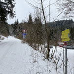 Vom Parkplatz aus folgten wir der Beschilderung Richtung Faistenauer Schafberg und Loibersbacher Höhe...