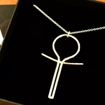 Zilveren ankh-hanger